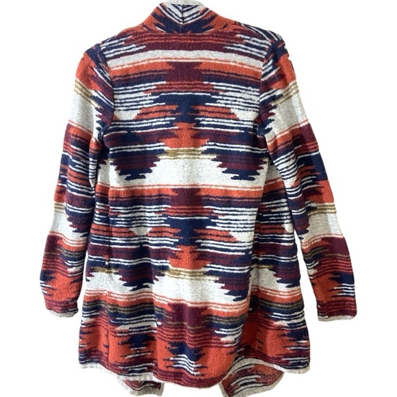Lucky Brand Aztec Print Southwestern BOHO Lightweight Cozy Cardigan Sweater - Picture 7 of 13